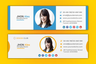 design professional clickable HTML email signature for gmail