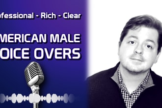 record a professional american male voice over
