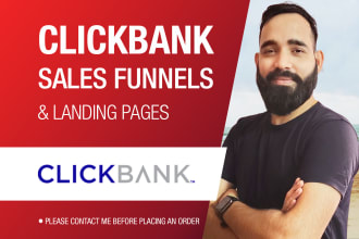build clickbank affiliate marketing sales funnel or landing page