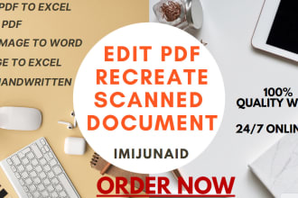 convert scanned PDF to word or excel, google docs
