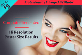 enlarge images professionally, computer generated hi quality up to 2m