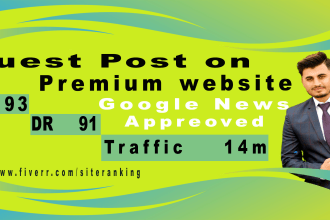 provide guest post backlinks on premium site da 92 DR 90
