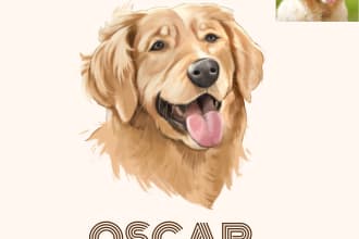 create amazing cartoon of your pet