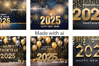 design new year cards, happy new year
