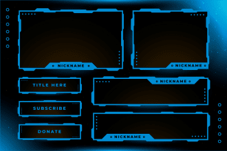 professional twitch logo, overlays, and screens design