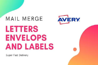 mail merge avery mailing labels, letters and envelopes
