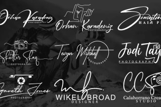 design photography artistic signature autograph or watermark logo