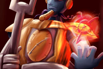 draw epic original character, english español