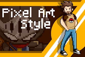 create a cool pixel art for you
