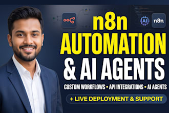 build custom n8n workflows, ai agent, n8n ai agent