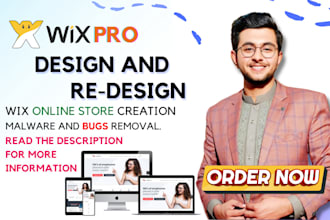 design or redesign wix website and will fix issues