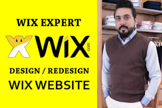 design wix website and update wix website