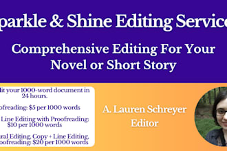 proofread or edit your novel or short story manuscript