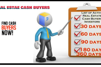 provide verified real estate cash buyers in your targeted area with skip tracing