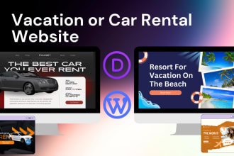 build vacation or car rental website using divi