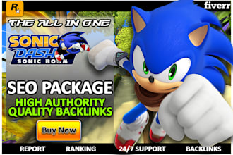 do sonic monthly SEO package and rank you 1st page of google