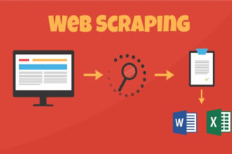 do web scraping, mining, research, data entry, data collection with python