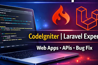 develop and design website using codeigniter and laravel