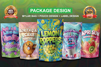 design custom mylar bag and cbd packaging