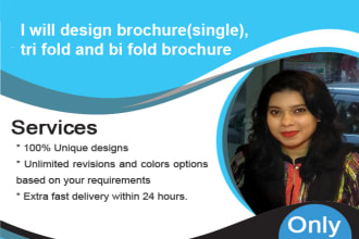 pamphlet or  brochure design template printable bifold, trifold in 24 hours