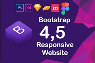 convert xd, PSD, figma, and sketch to bootstrap responsive