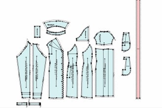 do flat sketches and tech pack