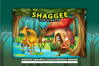 draw cute children kids book illustrations