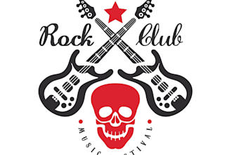 design a professional and modern rock band logo design