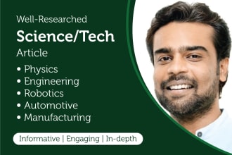 write well researched science or technology articles