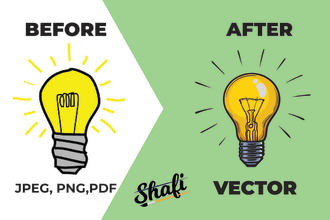 remake redraw redesign your logo raster to a vector file