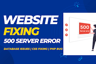 fix html, css, wp, website php error, and database issues