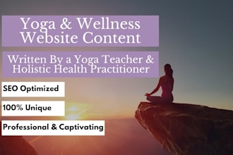 write your yoga or wellness website content
