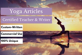 write a yoga, health, and wellness article or blog post