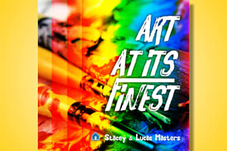 design a professional and catchy podcast cover art
