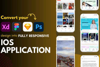 convert figma, adobe xd design into IOS app using swift