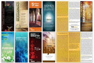 design professional islamic, arabic, urdu brochures, pamphlet, leaflet