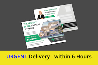 design awesome print ready postcard or newspaper ad