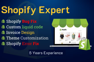 do shopify coding shopify bug fix shopify liquid developer shopify developer