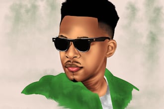 draw an astonishing cartoon portrait from your picture