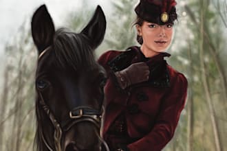 draw a realistic digital portrait