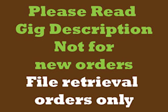 provide master files already created