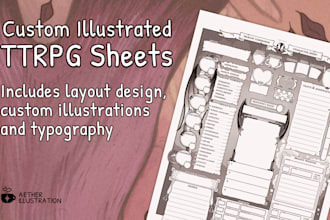 design custom table top rpg character sheets