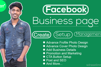 provide facebook business page creation with logo and banner