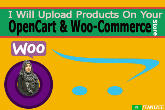 manually upload products on opencart and woocommerce site