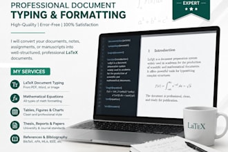 convert your document professionally by using latex