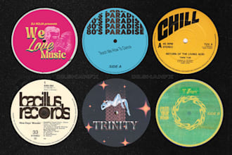 design cd album cover template or vinyl print templates