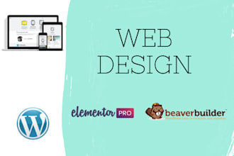 design responsive website using elementor pro or beaver builder