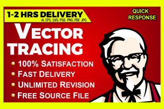 vector trace, vectorize,recreate,redo,make png vector tracing