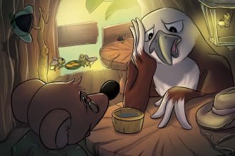 do illustration for children book