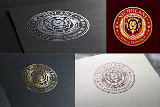 design awesome emblem or stamp logo